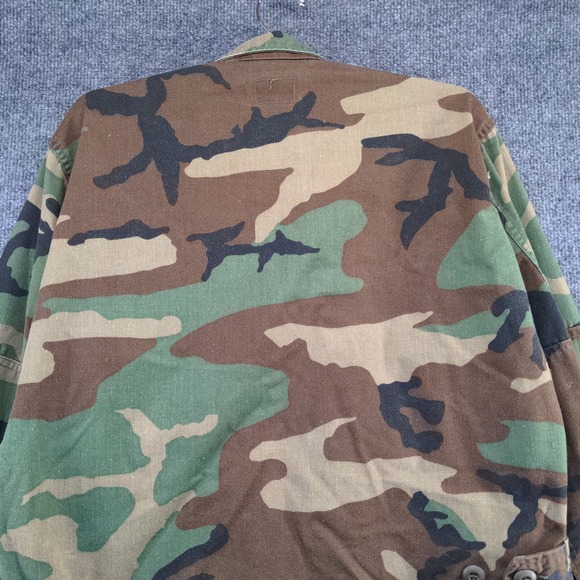 U.S. Army Men's Woodland Camouflage Combat Coat Brown Green Size Small Long - Picture 7 of 12